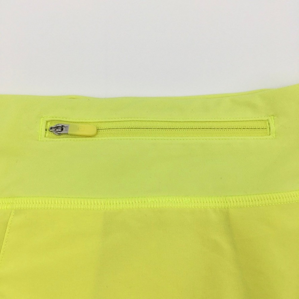 Lululemon Pace Rival Skirt Skort Sz 8 Highlighter Yellow Neon Pickleball Tennis - Picture 4 of 12